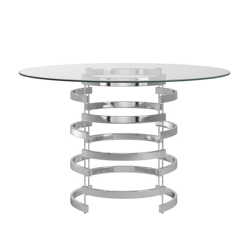 Maximilian 47.25'' Iron Pedestal Dining Table