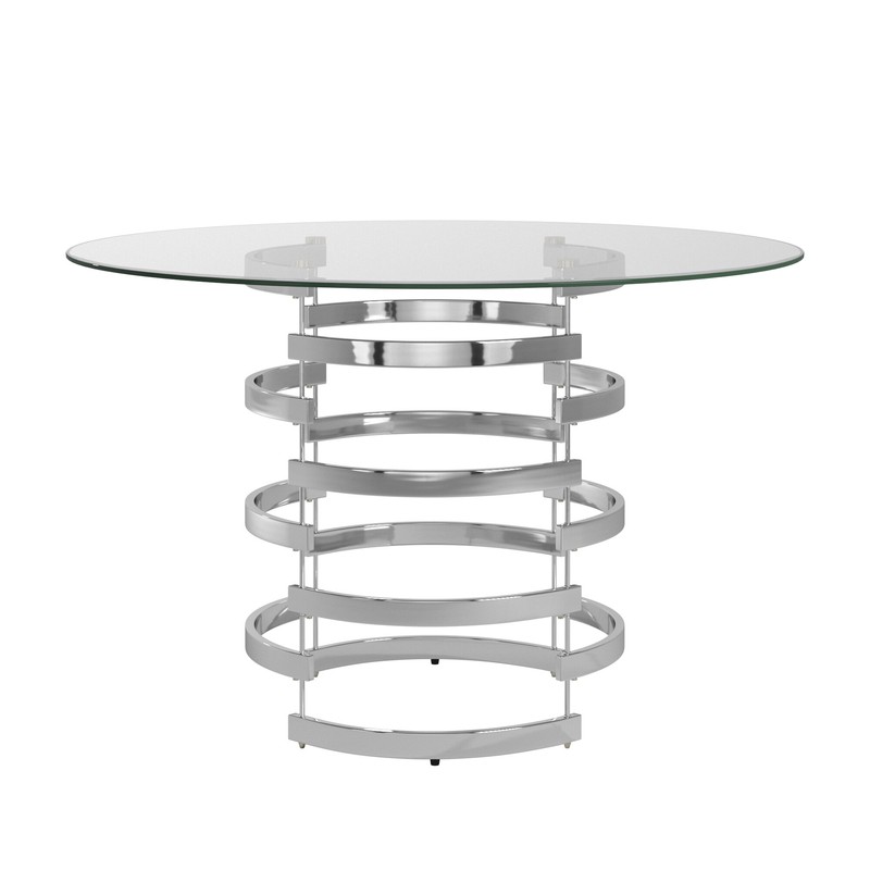 Maximilian 47.25'' Iron Pedestal Dining Table