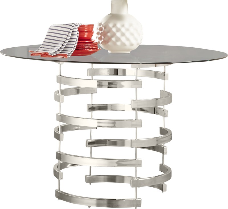Maximilian 47.25'' Iron Pedestal Dining Table