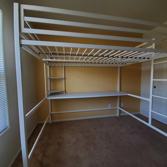 Maxwell Metal Loft Bed with Built-in-Desk by Novogratz