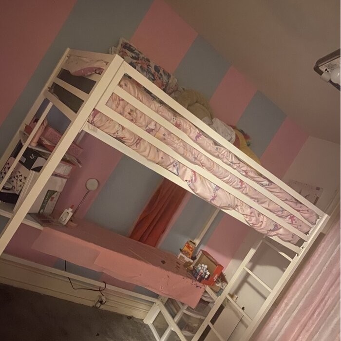 Maxwell Metal Loft Bed with Built-in-Desk by Novogratz