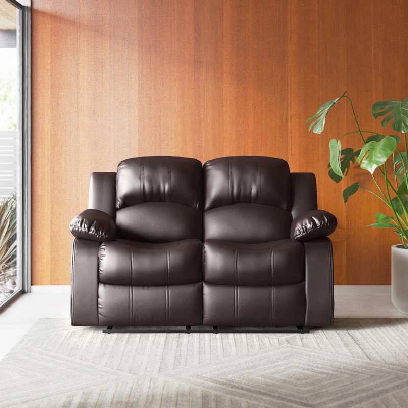Mccubbin 60'' Faux Leather Pillow Top Arm Reclining Loveseat