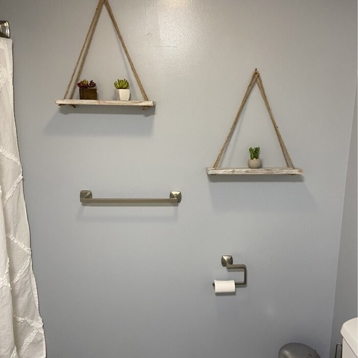 Mcspadden 2 Piece Triangle Solid Wood Floating Shelf
