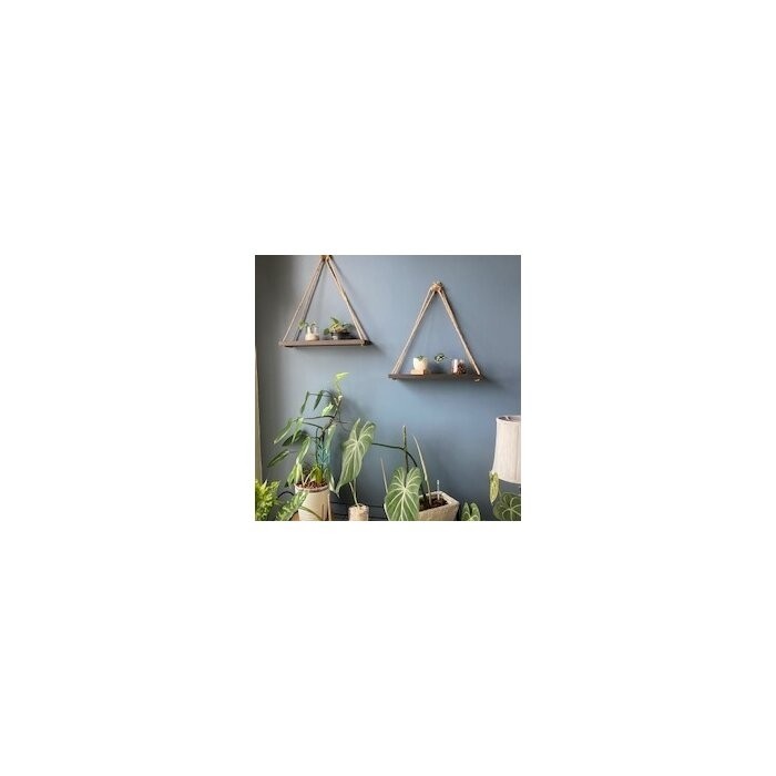 Mcspadden 2 Piece Triangle Solid Wood Floating Shelf