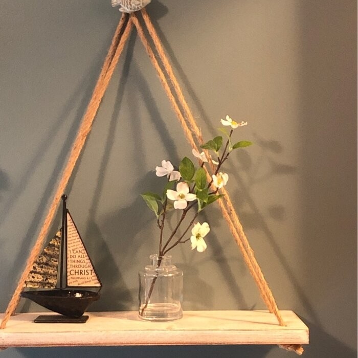 Mcspadden 2 Piece Triangle Solid Wood Floating Shelf
