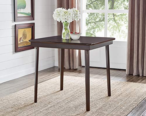 Meco Industries Stakmore Straight Edge Indoor Folding Table, Espresso