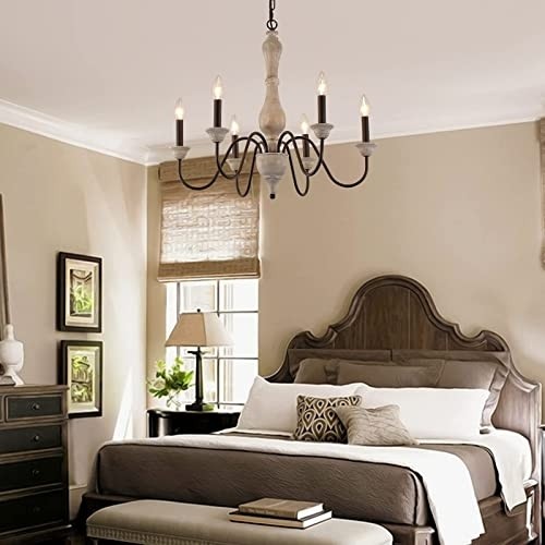MEIXISUE French Country Chandelier,Farmhouse Vintage Antique Chandelier Pendant Light Fixtures for Kitchen Island Dining Room Living Room Foyer Entryway Office