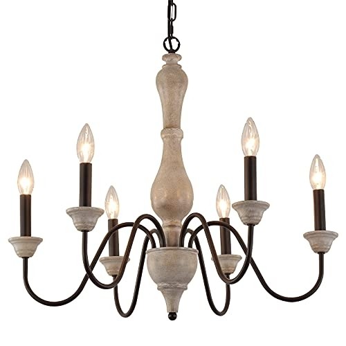 MEIXISUE French Country Chandelier,Farmhouse Vintage Antique Chandelier Pendant Light Fixtures for Kitchen Island Dining Room Living Room Foyer Entryway Office