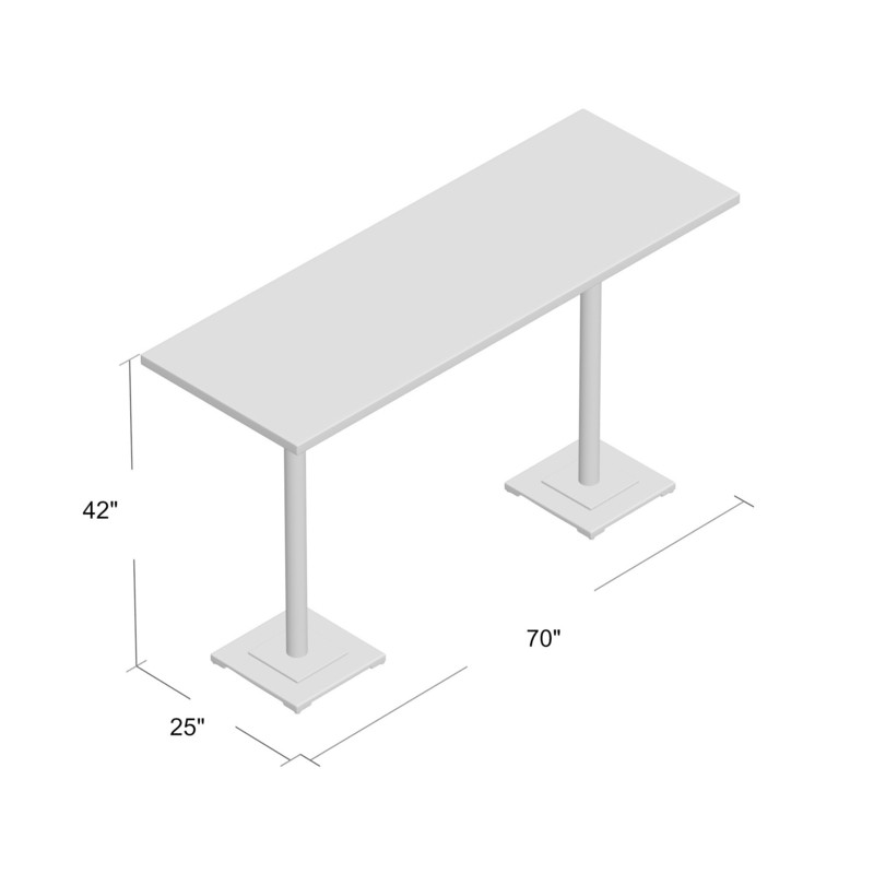 Melissa 70'' Iron Dining Table