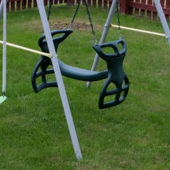 Metal/Plastic Two Person Glider with Chains and Hooks