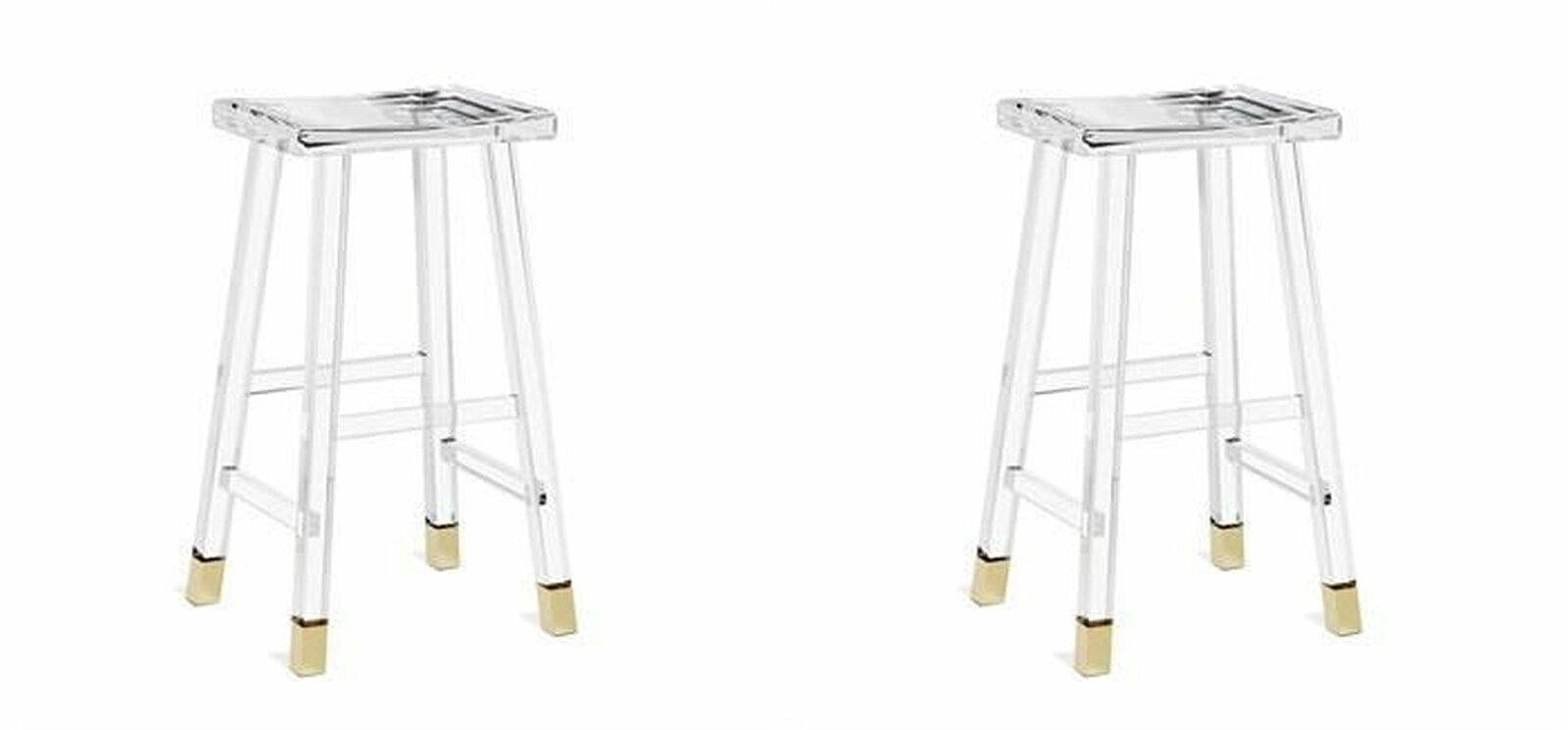 Metal Tipped Acrylic Counter Stools