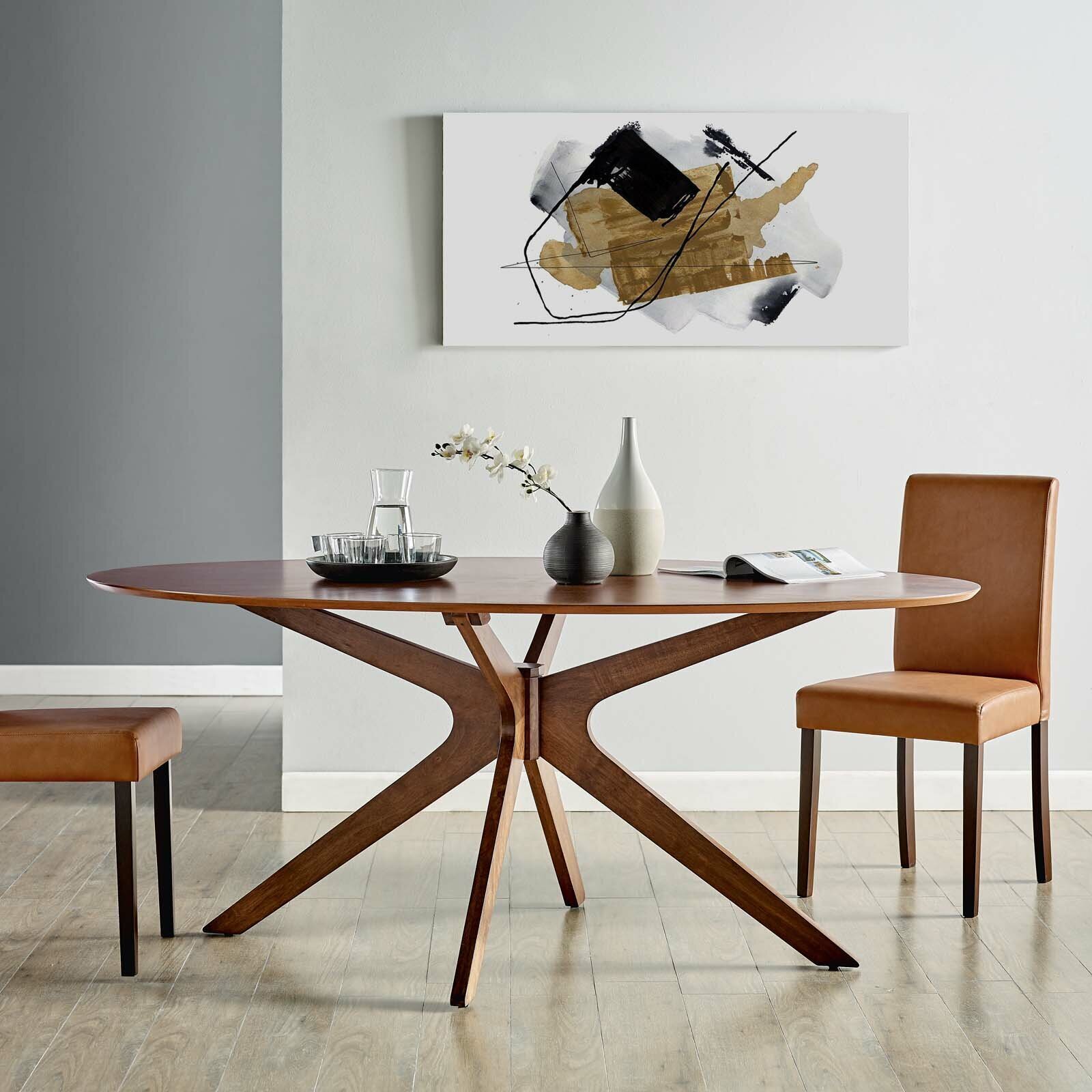 Mid Century Modern Oval Dining Table