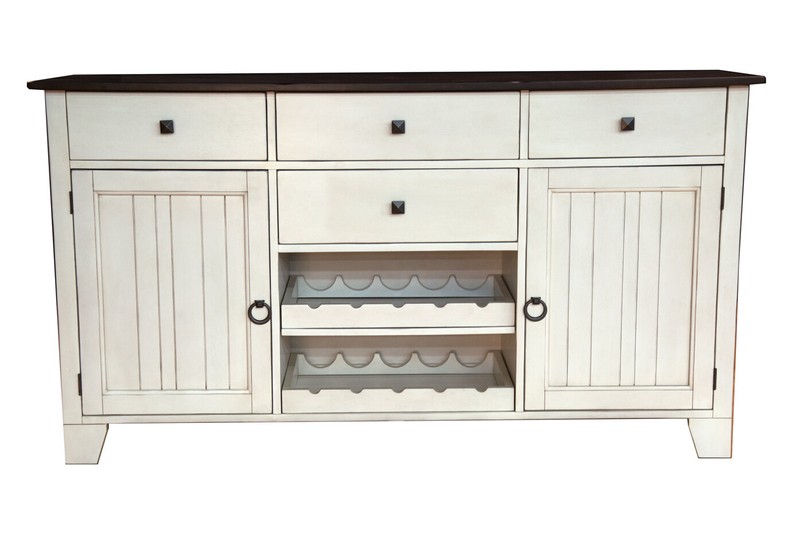 Minersville 66'' Wide 4 Drawer Rubberwood Solid Wood Buffet Table