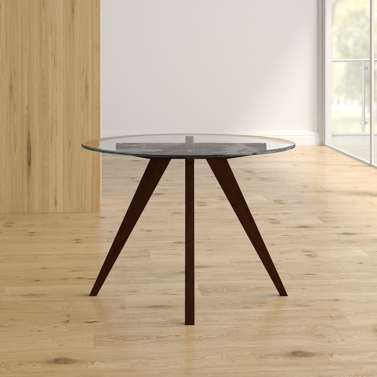 Minimalist dining table base for glass top