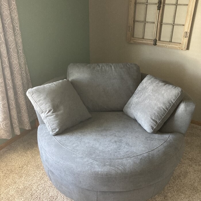 Minorca 52.76'' Wide Swivel Barrel Chair