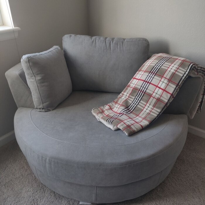 Minorca 52.76'' Wide Swivel Barrel Chair
