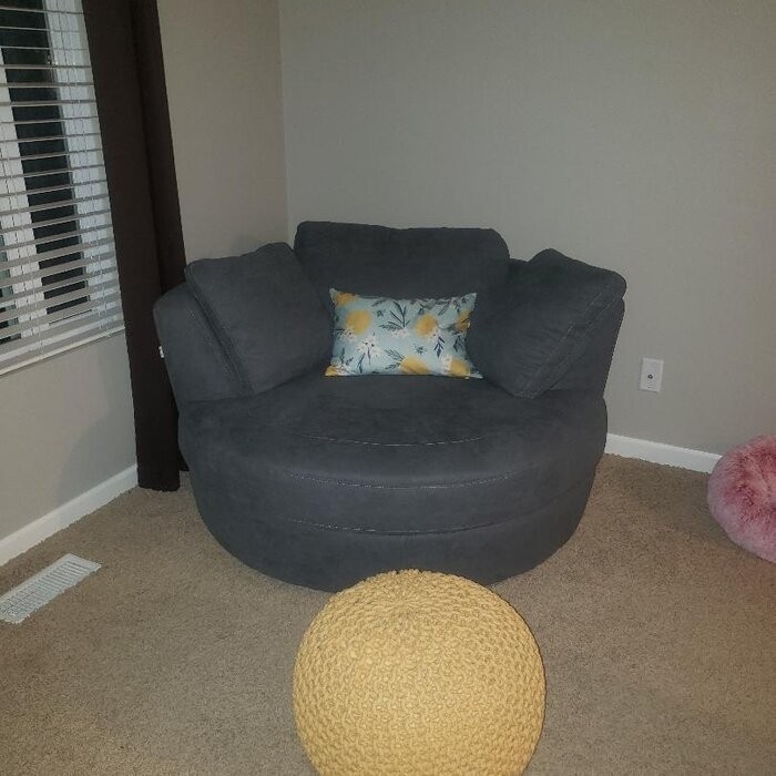 Minorca 52.76'' Wide Swivel Barrel Chair