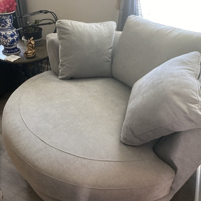 Minorca 52.76'' Wide Swivel Barrel Chair