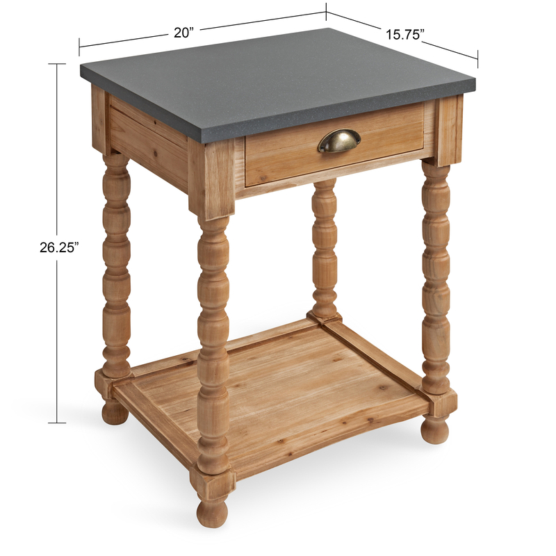 Mirac 26.25'' Tall End Table with Storage