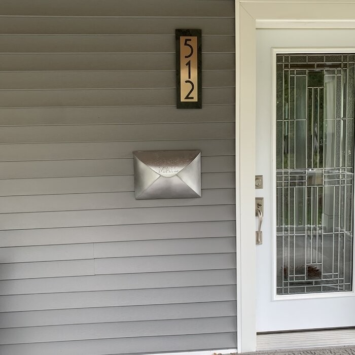Modern Copper 5-Line Wall Address Plaque