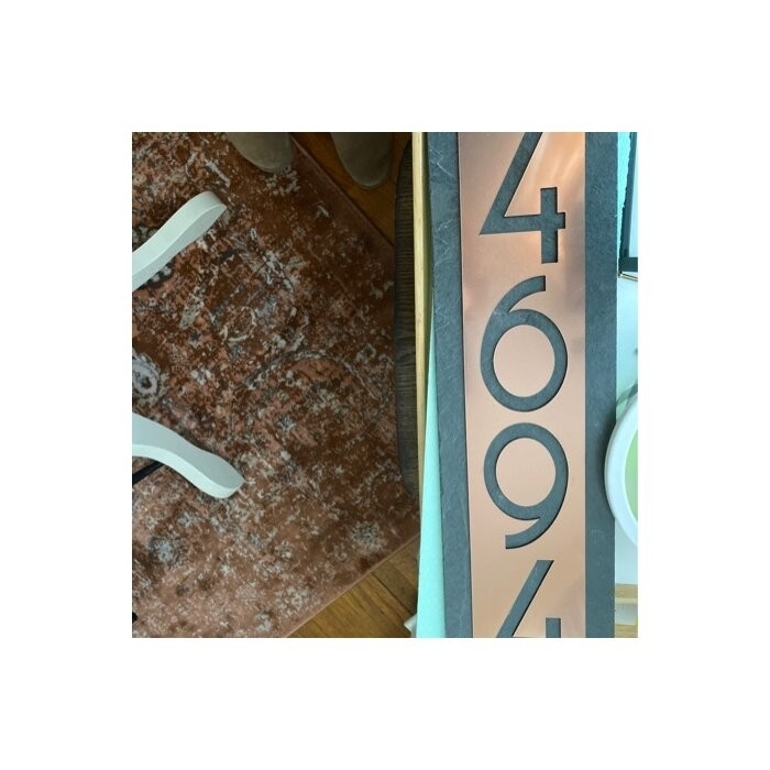 Modern Copper 5-Line Wall Address Plaque
