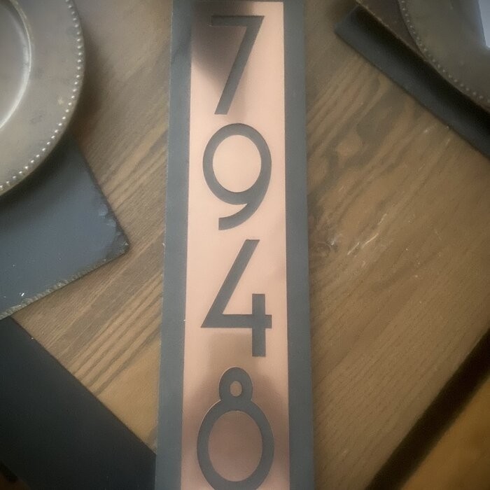 Modern Copper 5-Line Wall Address Plaque