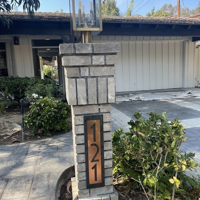 Modern Copper 5-Line Wall Address Plaque