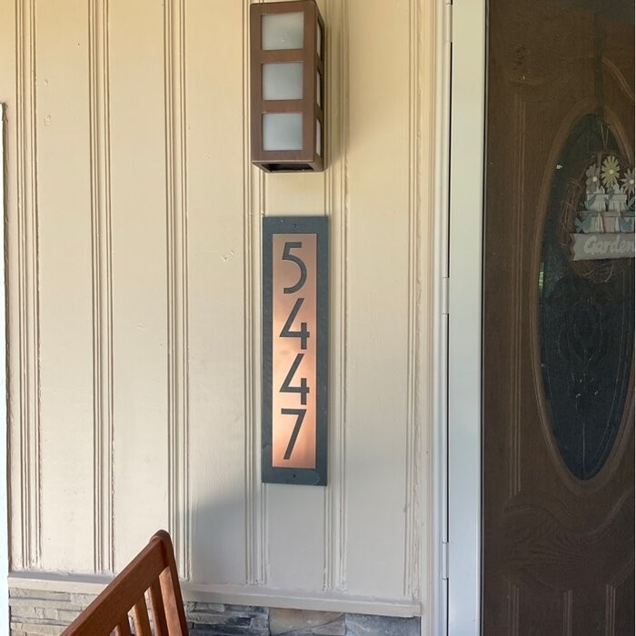 Modern Copper 5-Line Wall Address Plaque