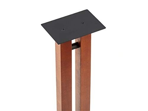 Monolith Speaker Stands - 32 inch, Cherry (Each), 50lbs Capacity, Adjustable Spikes, Sturdy Construction, Ideal for Home Theater Speakers