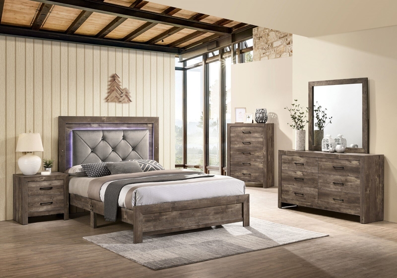 Montes Upholstered Standard Configurable Bedroom Set