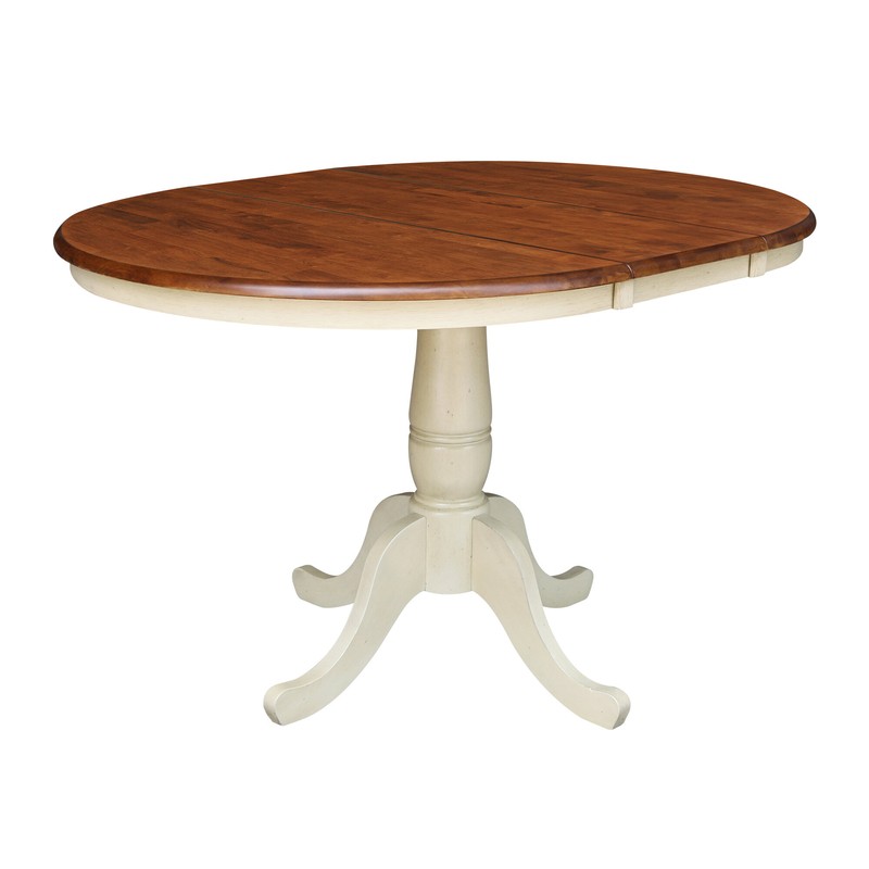 Mossman Extendable Solid Wood Pedestal Dining Table