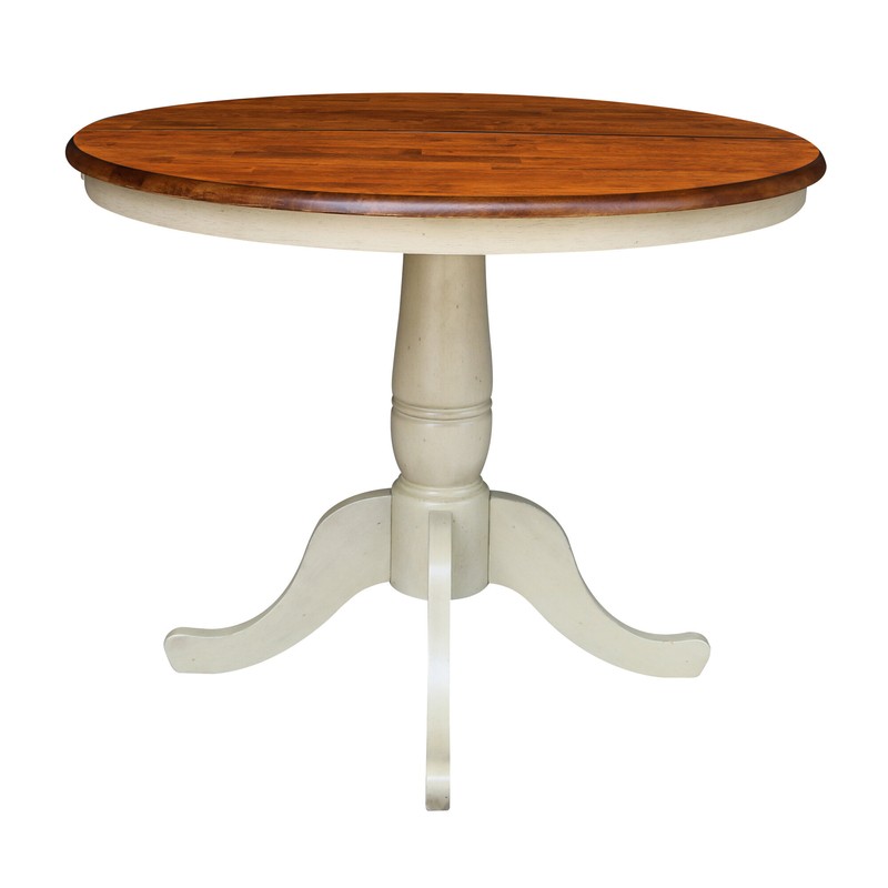 Mossman Extendable Solid Wood Pedestal Dining Table