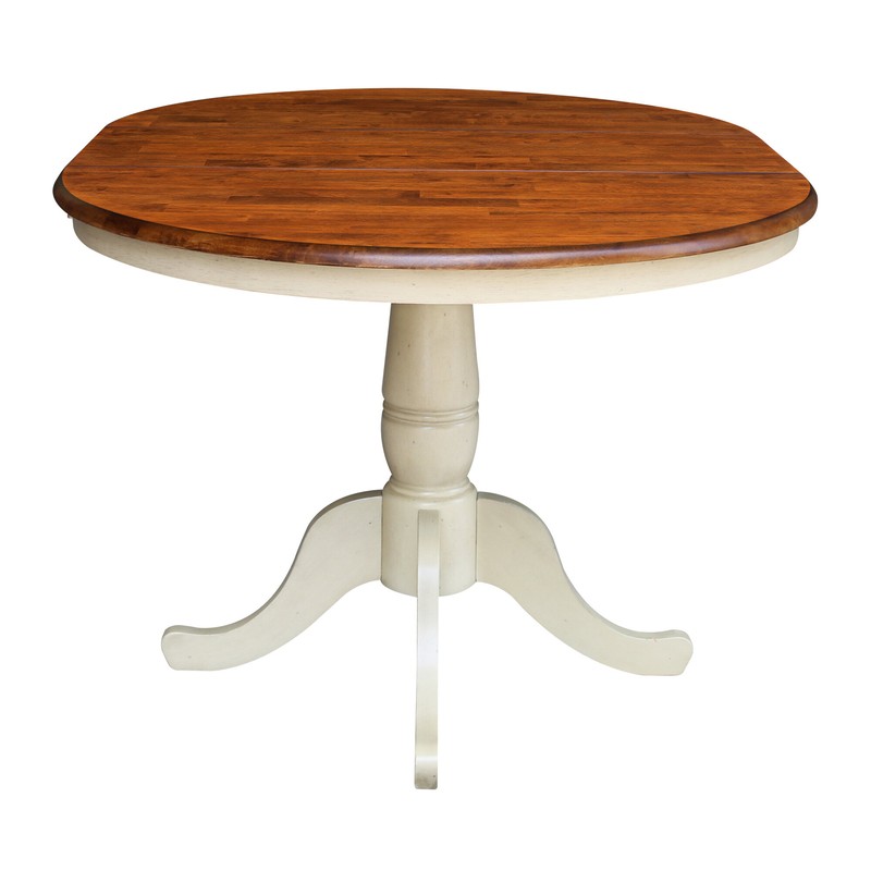 Mossman Extendable Solid Wood Pedestal Dining Table