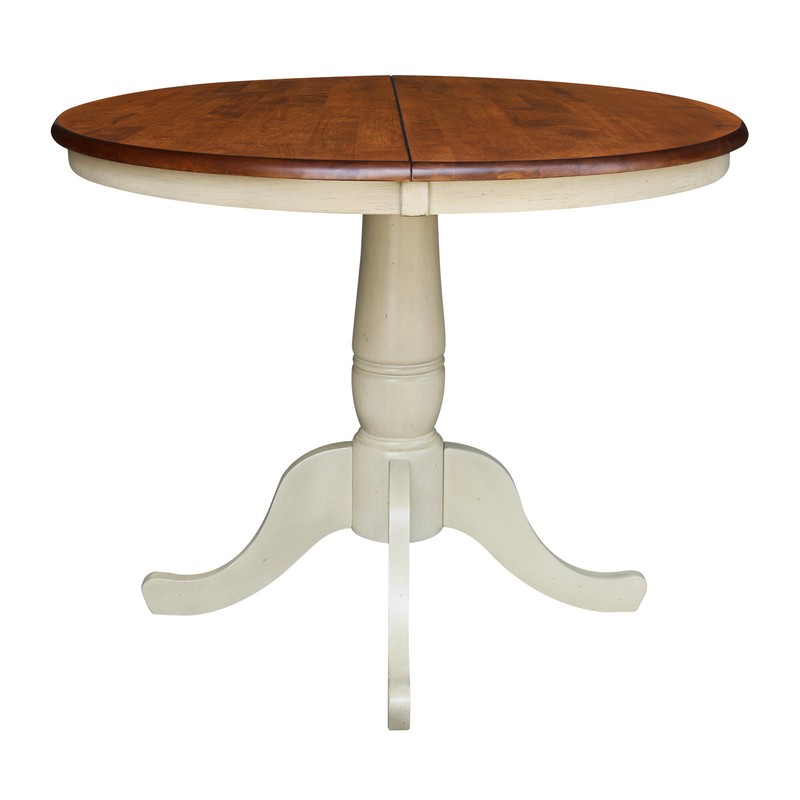 Mossman Extendable Solid Wood Pedestal Dining Table