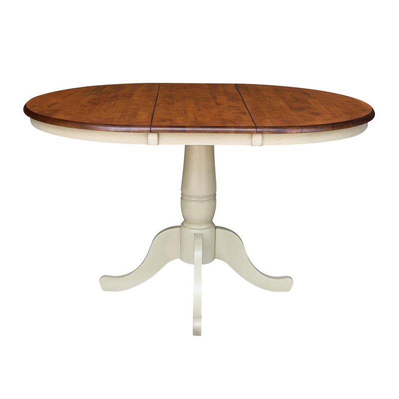 Mossman Extendable Solid Wood Pedestal Dining Table