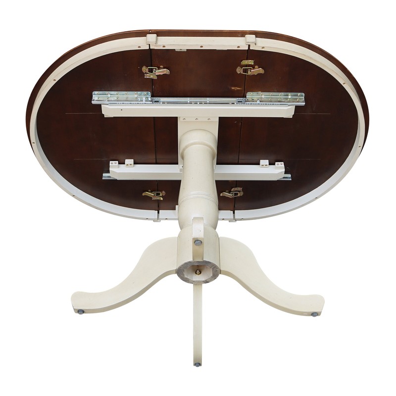 Mossman Extendable Solid Wood Pedestal Dining Table