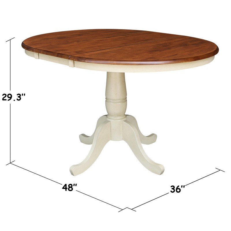 Mossman Extendable Solid Wood Pedestal Dining Table