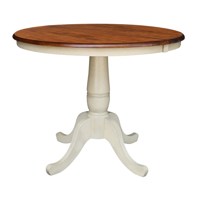 Mossman Extendable Solid Wood Pedestal Dining Table