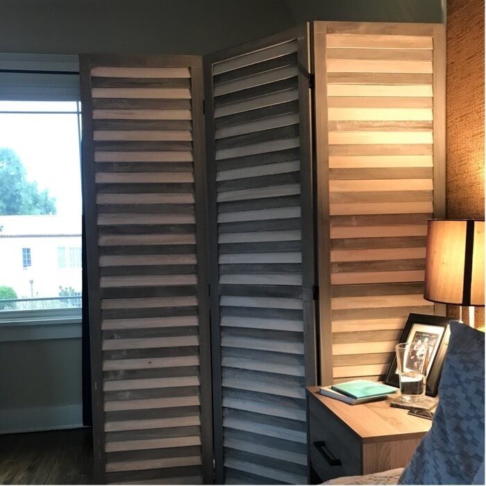 National City 50'' W x 70'' H 3 - Panel Wood Folding Room Divider