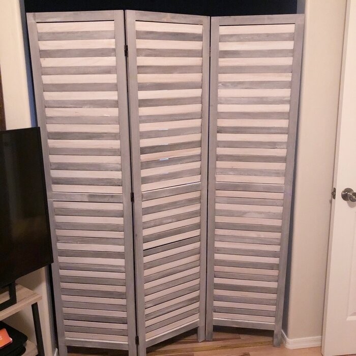 National City 50'' W x 70'' H 3 - Panel Wood Folding Room Divider