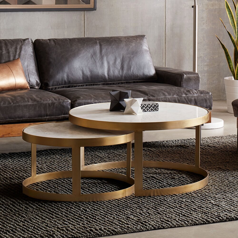 Nesting Round Marble Coffee Table