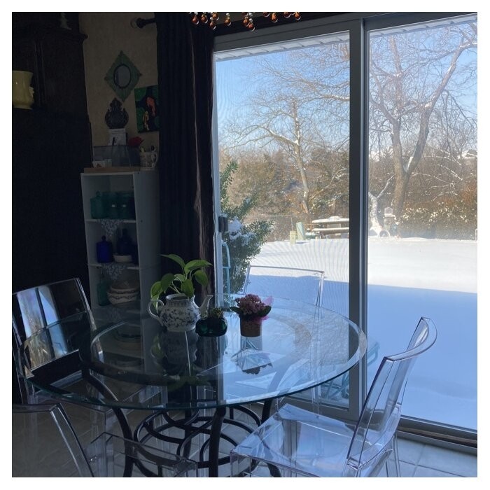 Normand Stacking Side Chair in Clear
