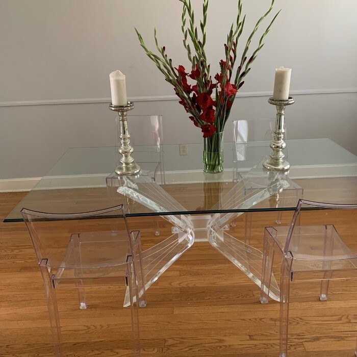 Normand Stacking Side Chair in Clear