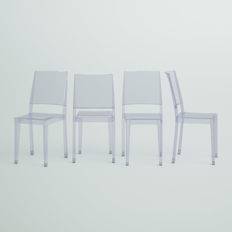 Normand Stacking Side Chair in Clear