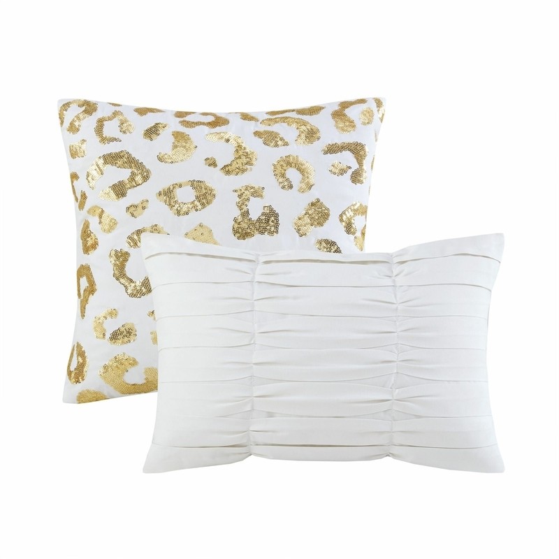 Oceane Gold/Ivory Microfiber Comforter Set