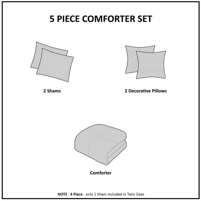 Oceane Gold/Ivory Microfiber Comforter Set