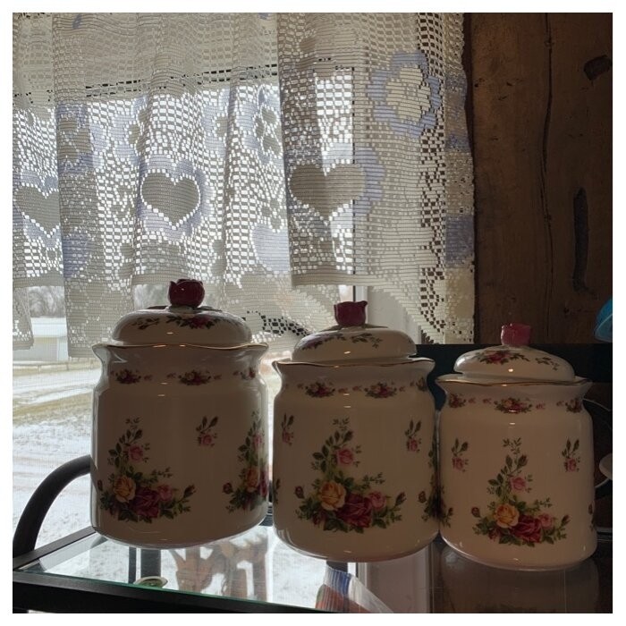 Old Country Roses 3 Piece Kitchen Canister Set