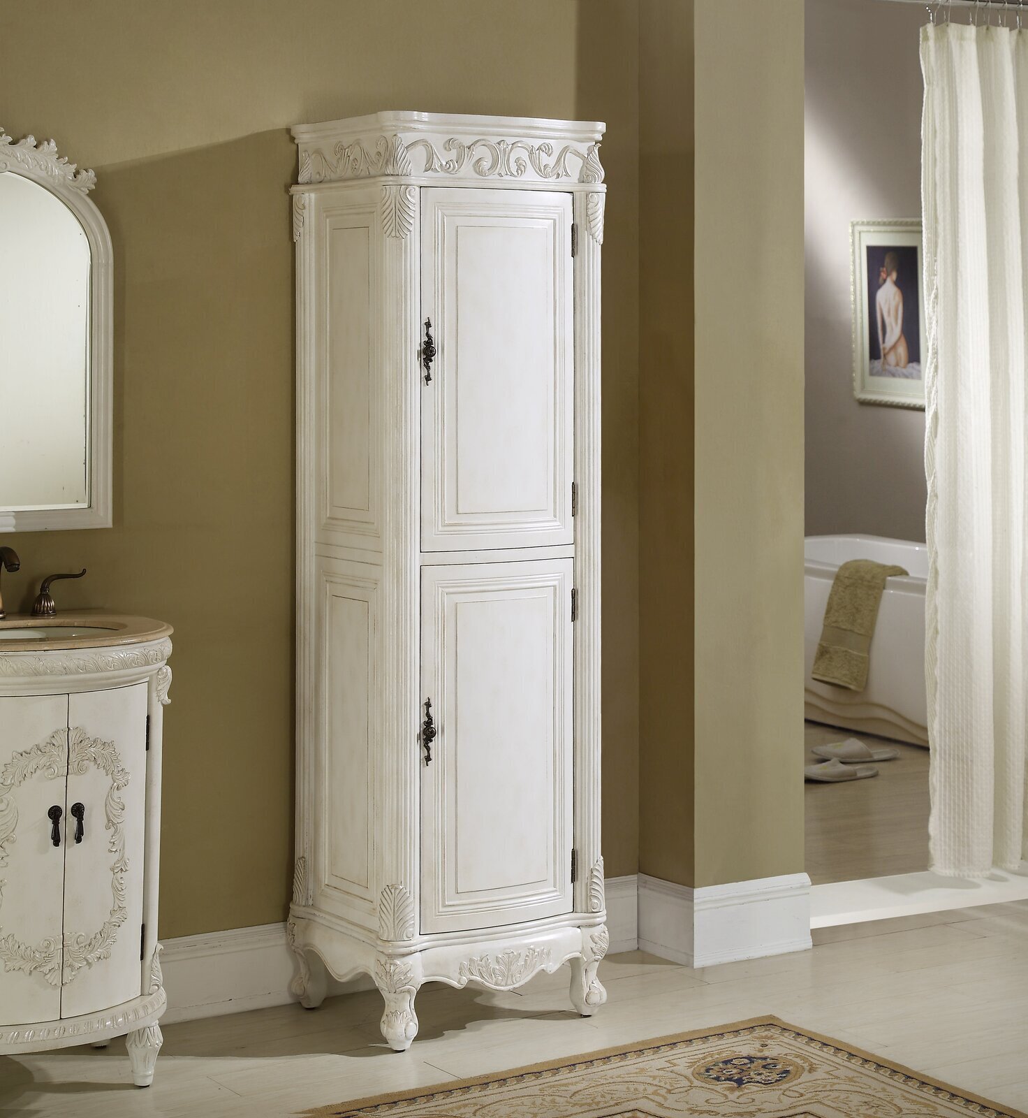 Ornate Linen Cabinet