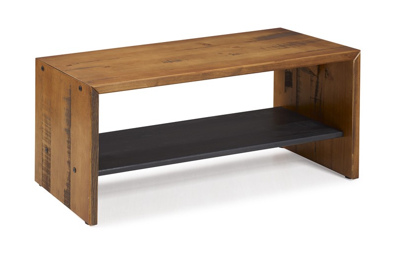 Osterhoudt Solid Wood Shelves Storage Bench