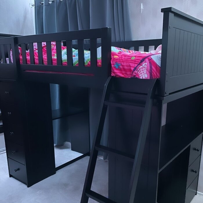Otha Twin L-Shaped Bunk Beds with Built-in-Desk by Harriet Bee